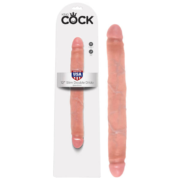 King Cock 12'' Slim Double Dildo - ClubX